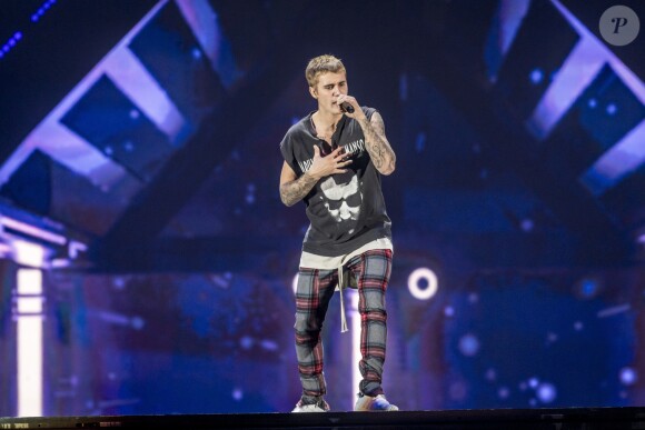 Justin Bieber en concert au Tele2 Arena à Stockholm en Suède le 29 septembre 2016