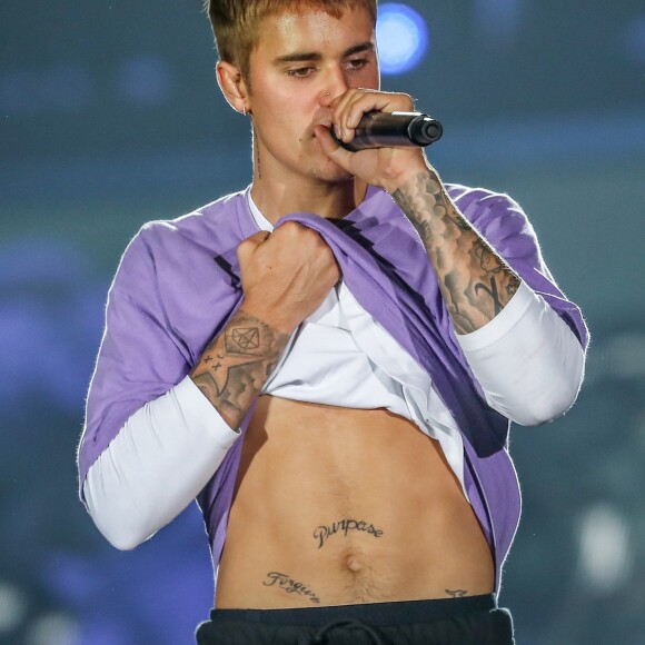 Concert de Justin Bieber à l'AccorHotels Arena à Paris dans le cadre de sa tournée "Purpose World Tour", le 20 septembre 2016. © Cyril Moreau/Bestimage  Justin Bieber is performing during his "Purpose World Tour" concert at the AccorHotels Arena in Paris, France, on September 20th 2016.20/09/2016 - Paris