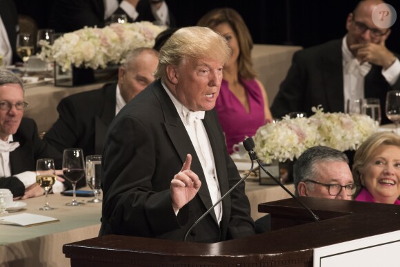 Donald Trump au dîner Alfred E. Smith, organisé dans les salons du prestigieux Waldorf Astoria, à New York le 20 octobre 2016 à New York le 20 octobre 2016