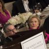 Hillary Clinton et Donald Trump au dîner Alfred E. Smith, organisé dans les salons du prestigieux Waldorf Astoria, à New York le 20 octobre 2016