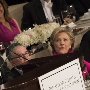 Hillary Clinton et Donald Trump au dîner Alfred E. Smith, organisé dans les salons du prestigieux Waldorf Astoria, à New York le 20 octobre 2016