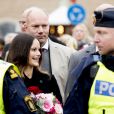 Le prince Carl Philip et la princesse Sofia de Suède en visite à Saffle dans la province de Varmland, le 21 octobre 2016.