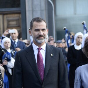 Le roi Felipe VI, la reine Letizia et Sofia d'Espagne - Remise des prix Princesse des Asturies en présence du roi Felipe VI, La reine Letizia et de Sofia au théâtre Campoamor à Oviedo, Espagne, le 21 octobre 2016.