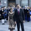 Le roi Felipe VI et la reine Letizia d'Espagne - Remise des prix Princesse des Asturies en présence du roi Felipe VI, La reine Letizia et de Sofia au théâtre Campoamor à Oviedo, Espagne, le 21 octobre 2016.