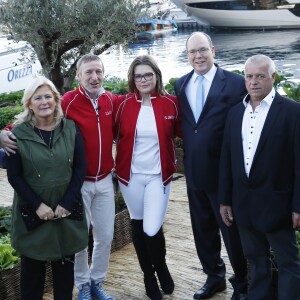 Exclusif - Lia Riva, Paolo Sari, le prince Albert II de Monaco et sa nièce Camille Gottlieb - Le premier festival biologique inauguré samedi 15 octobre 2016 par le prince Albert II de Monaco accompagné de sa nièce Camille Gottlieb à Monaco. © Claudia Albuquerque/Bestimage