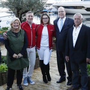 Exclusif - Lia Riva, Paolo Sari, le prince Albert II de Monaco et sa nièce Camille Gottlieb - Le premier festival biologique inauguré samedi 15 octobre 2016 par le prince Albert II de Monaco accompagné de sa nièce Camille Gottlieb à Monaco. © Claudia Albuquerque/Bestimage