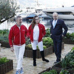 Exclusif - Paolo Sari, le prince Albert II de Monaco et sa nièce Camille Gottlieb - Le premier festival biologique inauguré samedi 15 octobre 2016 par le prince Albert II de Monaco accompagné de sa nièce Camille Gottlieb à Monaco. © Claudia Albuquerque/Bestimage