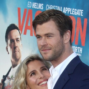 Chris Hemsworth et sa femme Elsa Pataky - People à la première du film "Vacation" à Westwood. Le 27 juillet 2015
