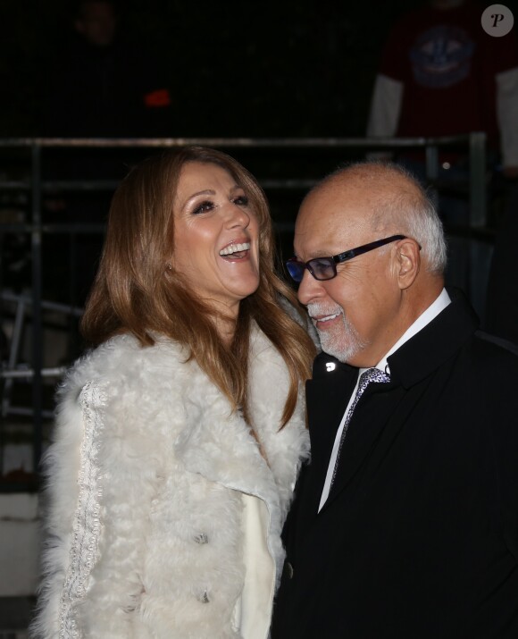 Céline Dion et son mari René Angélil arrivent à l'enregistrement de l'émission "Vivement dimanche" au studio Gabriel à Paris le 13 novembre 2013.