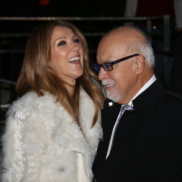 Céline Dion et son mari René Angélil arrivent à l'enregistrement de l'émission "Vivement dimanche" au studio Gabriel à Paris le 13 novembre 2013.