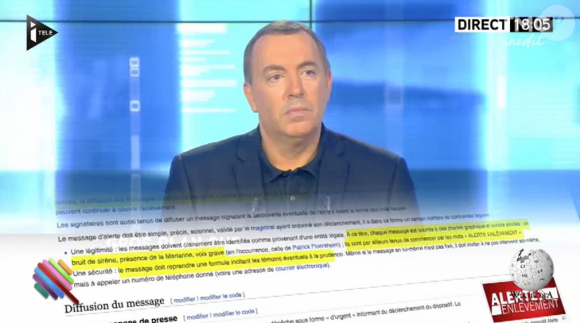 Yann Barthès se moque de l'émission de Jean-Morandini sur iTÉLÉ et de l'une de ses chroniqueuses, Rachel Bourlier. "Quotidien" sur TMC, le 24 octobre 2016.