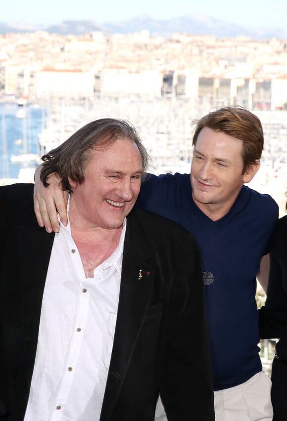 Gérard Depardieu, Benoît Magimel - Avant premiére mondiale de la série TV Netflix, "Marseille" au Palais du Pharo de Marseille le 4 mai 2016. © Dominique Jacovides/Bestimage.