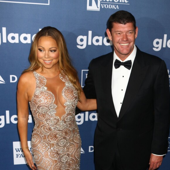 Mariah Carey et son fiancé James Packer à la 27ème soirée annuelle Glaad Media à The Waldorf-Astoria à New York le 14 mai 2016