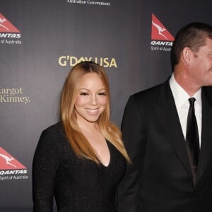 Mariah Carey et son compagnon James Packer - Célébrités arrivant à la soirée G'Day à Los Angeles le 28 janvier 2016.