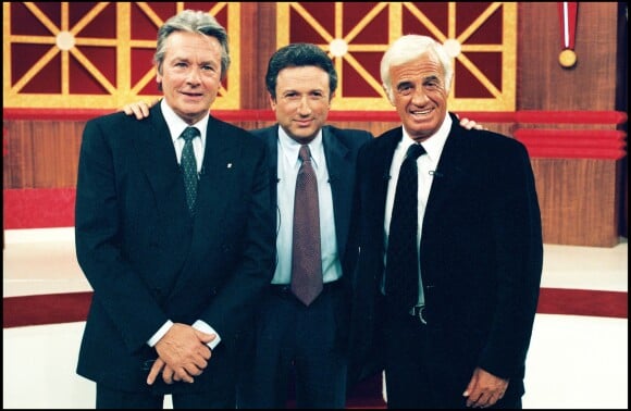 Jean-Paul Belmondo et Alain Delon  avec Michel Drucker en 1998