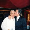 Jean-Paul Belmondo et Alain Delon - Générale de la pièce La Puce à l'oreille en 1996