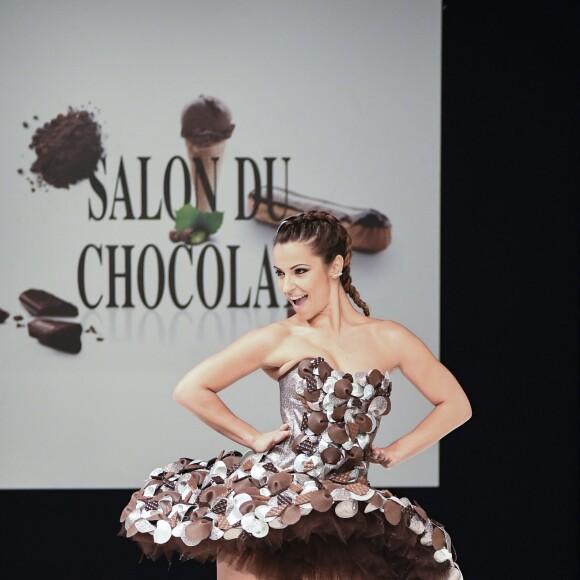 Denitsa Ikonomova  au Défilé du 22ème salon du chocolat à la porte de Versailles à Paris le 27 octobre 2016. (coiffures Franck Provost / maquillages Make Up For Ever) © Veeren-Perusseau/Bestimage