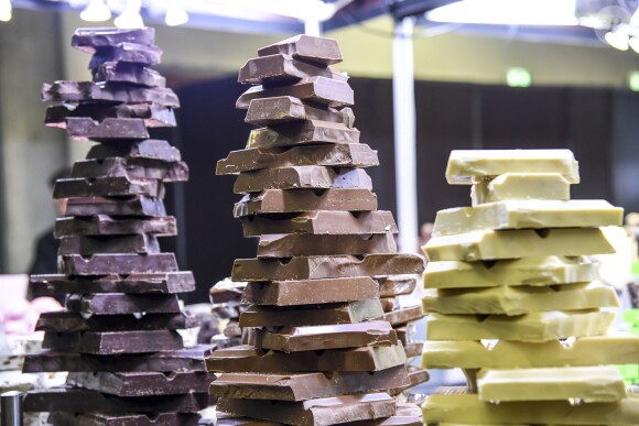 Illustration au 22ème salon du chocolat à la porte de Versailles à Paris le 27 octobre 2016. (coiffures Franck Provost / maquillages Make Up For Ever) © Veeren-Perusseau/Bestimage