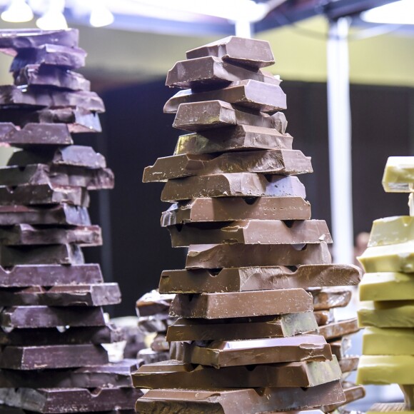 Illustration au 22ème salon du chocolat à la porte de Versailles à Paris le 27 octobre 2016. (coiffures Franck Provost / maquillages Make Up For Ever) © Veeren-Perusseau/Bestimage