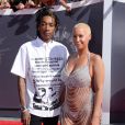 Wiz Khalifa et sa femme Amber Rose à la Cérémonie des MTV Video Music Awards à Inglewood. Le 24 août 2014