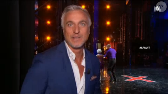 Paddy et Nico étonnent dans "Incroyable Talent" sur M6, le mardi 1er novembre 2016. Ici David Ginola.
