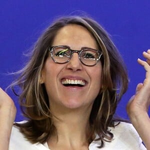 Maud Fontenoy lors de la Matinée de travail consacrée à l'environnement, la mer et l'énergie, au siège du parti Les Républicains, à Paris, France, le 3 mai 2016. © Stéphane Lemouton/Bestimage