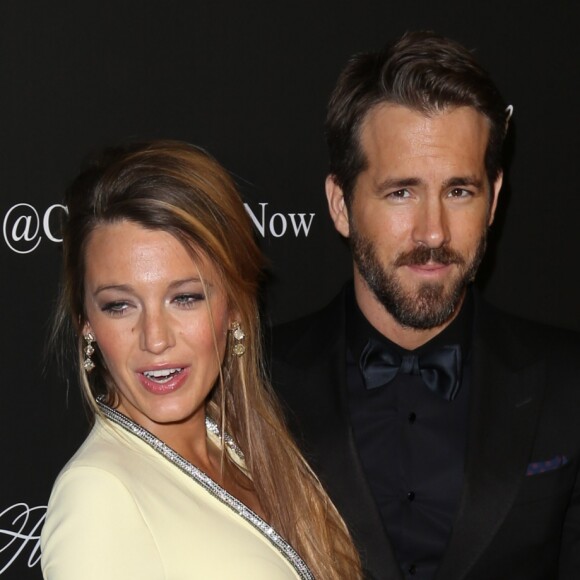 Blake Lively enceinte et son mari Ryan Reynolds à la soirée "Angel Ball 2014" à New York, le 20 octobre 2014.