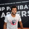 Jo-Wilfried Tsonga s'entraîne lors du Bnp Paribas Masters à l'Accor Hotels Arena à Paris le 29 octobre 2016.