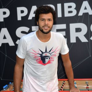 Jo-Wilfried Tsonga s'entraîne lors du Bnp Paribas Masters à l'Accor Hotels Arena à Paris le 29 octobre 2016.