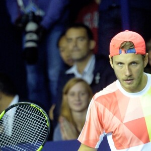 Jo-Wilfried Tsonga et Lucas Pouille lors du Bnp Paribas Masters à l' Accor Hotels Arena à Paris le 2 novembre 2016. © Moreau-Veeren/Bestimage01/11/2016 - Paris