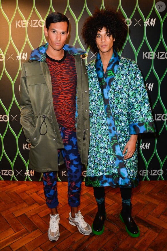 Ilya Vanzato et Bruno Fabre - Soirée de lancement de la collection "KENZO x H&M" à l'Hôtel de Brossier. Paris, le 2 novembre 2016. © Coadic Guirec/Bestimage