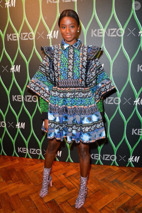 Karidja Touré - Soirée de lancement de la collection "KENZO x H&M" à l'Hôtel de Brossier. Paris, le 2 novembre 2016. © Coadic Guirec/Bestimage