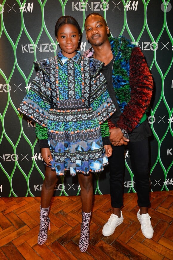 Karidja Touré et Ahmed Dramé - Soirée de lancement de la collection "KENZO x H&M" à l'Hôtel de Brossier. Paris, le 2 novembre 2016. © Coadic Guirec/Bestimage