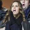 Izabel Goulart, compagne de Kevin Trapp, assiste à la clôture de la 12ème journée de Ligue 1 qui opposait le Paris Saint Germain au Stade Rennais (victoire 4-0 du PSG), à Paris au Parc des Princes le 6 novembre 2016.