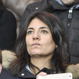 Estelle Denis assiste à la clôture de la 12ème journée de Ligue 1 qui opposait le Paris Saint Germain au Stade Rennais (victoire 4-0 du PSG), à Paris au Parc des Princes le 6 novembre 2016.