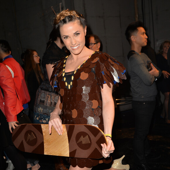 Capucine Anav - Backstage du défilé du 22ème salon du chocolat à la porte de Versailles à Paris le 27 octobre 2016. © Veeren-Perusseau/Bestimage