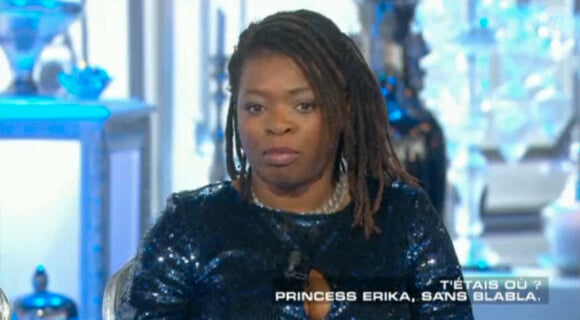 Princess Erika, invitée sur le plateau de Salut les Terriens, le samedi 6 décembre 2014 sur Canal+.
