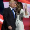 Donald Trump et sa femme Melania Trump lors du 1er jour de la convention républicaine à Cleveland, le 18 juillet 2016.