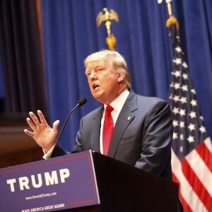 Donald Trump se déclare candidat à l'investiture républicaine pour la présidentielle de 2016 lors d'une conférence à New York, le 16 juin 2015.