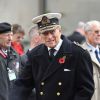Le duc d'Edimbourg lors de la cérémonie commémorative du "Field of Remembrance" à l'abbaye de Westminster à Londres, le 10 novembre 2016, en présence de vétérans de guerre.
