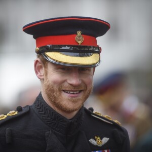 Le prince Harry se joignait à son grand-père le duc d'Edimbourg lors de la cérémonie commémorative du "Field of Remembrance" à l'abbaye de Westminster à Londres, le 10 novembre 2016, en présence de vétérans de guerre.