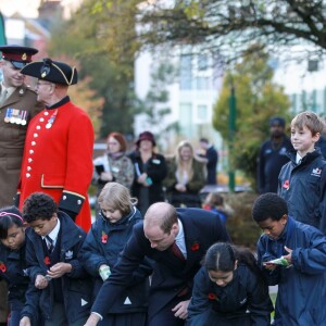 Le prince William prenait part au service commémoratif Fields of Remembrance dans le parc du mémorial de Kensington à Londres, le 10 novembre 2016.