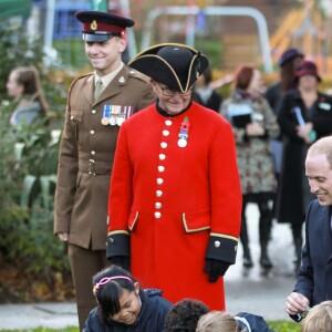 Le prince William prenait part au service commémoratif Fields of Remembrance dans le parc du mémorial de Kensington à Londres, le 10 novembre 2016.