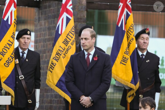 Le prince William prenait part au service commémoratif Fields of Remembrance dans le parc du mémorial de Kensington à Londres, le 10 novembre 2016.