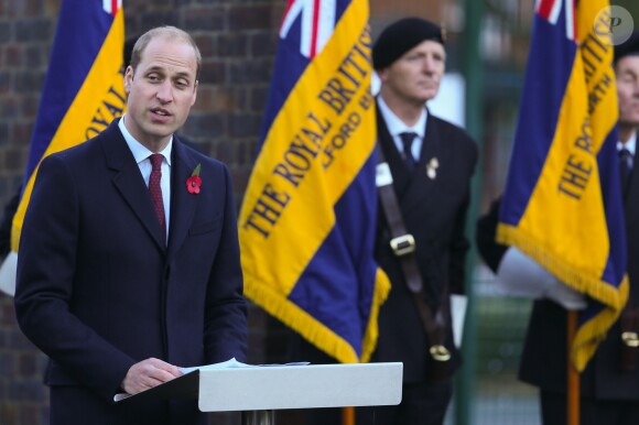 Le prince William prenait part au service commémoratif Fields of Remembrance dans le parc du mémorial de Kensington à Londres, le 10 novembre 2016.