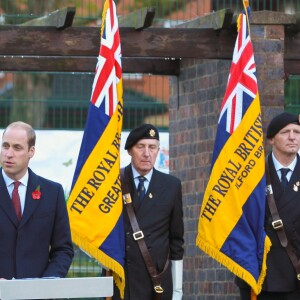 Le prince William prenait part au service commémoratif Fields of Remembrance dans le parc du mémorial de Kensington à Londres, le 10 novembre 2016.