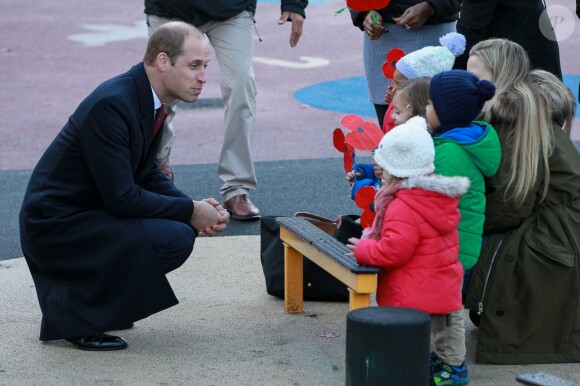 Le prince William prenait part au service commémoratif Fields of Remembrance dans le parc du mémorial de Kensington à Londres, le 10 novembre 2016.