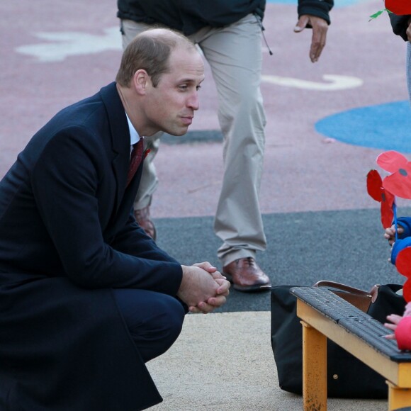 Le prince William prenait part au service commémoratif Fields of Remembrance dans le parc du mémorial de Kensington à Londres, le 10 novembre 2016.