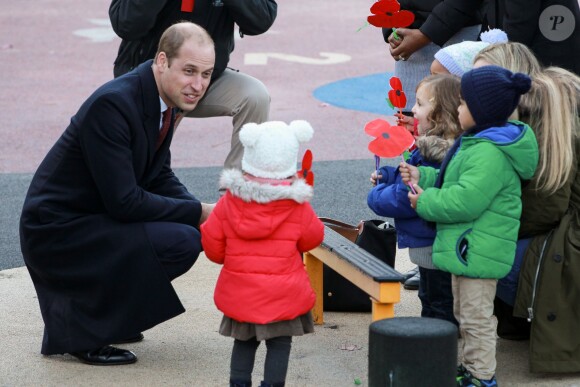 Le prince William prenait part au service commémoratif Fields of Remembrance dans le parc du mémorial de Kensington à Londres, le 10 novembre 2016.