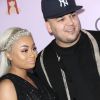 Blac Chyna (enceinte) avec son fiancé Rob Kardashian fête son anniversaire (28 ans) au Hard rock café de Hollywood le 10 mai 2016.